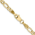 thumbnail image 3 of 14K Yellow Gold Figaro Chain Necklace 16 inch 3.5 mm Semi-Solid with Lobster Clasp, 3 of 4