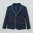 thumbnail image 6 of Kids Blazer for Boys Girls Formal Suit Jackets Button Up Long Sleeve School Uniform Coat 2-12 Years (9-10 Years, Blue), 6 of 6