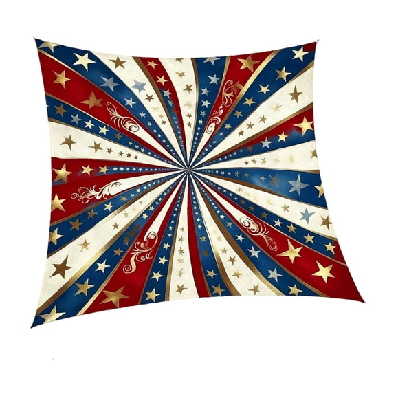 Red White Blue Patriotic Sun Shade Awning, Heavy Duty Outdoor Canopy, 250th Anniversary Decor for Patio Backyard and Courtyard Shading