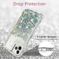 thumbnail image 6 of Noir Case for Apple iPhone 11 Pro Max, Hard Clear Glitter Liquid Waterfall Case Cover - Clear, 6 of 7