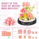 thumbnail image 2 of High Godo Juego de construcción de ramo de flores con cubierta antipolvo, 624 piezas, kit de colección de árbol de bonsái rosa rosa, cumpleaños para mamá, mujer, novia, adultos mayores de 12 años, 2 of 5