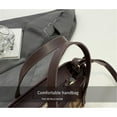 thumbnail image 6 of Canvas Tote Bag, Brown and Black, Small Crossbody Handbag with Double Handle, Casual Everyday Purse, 6 of 9