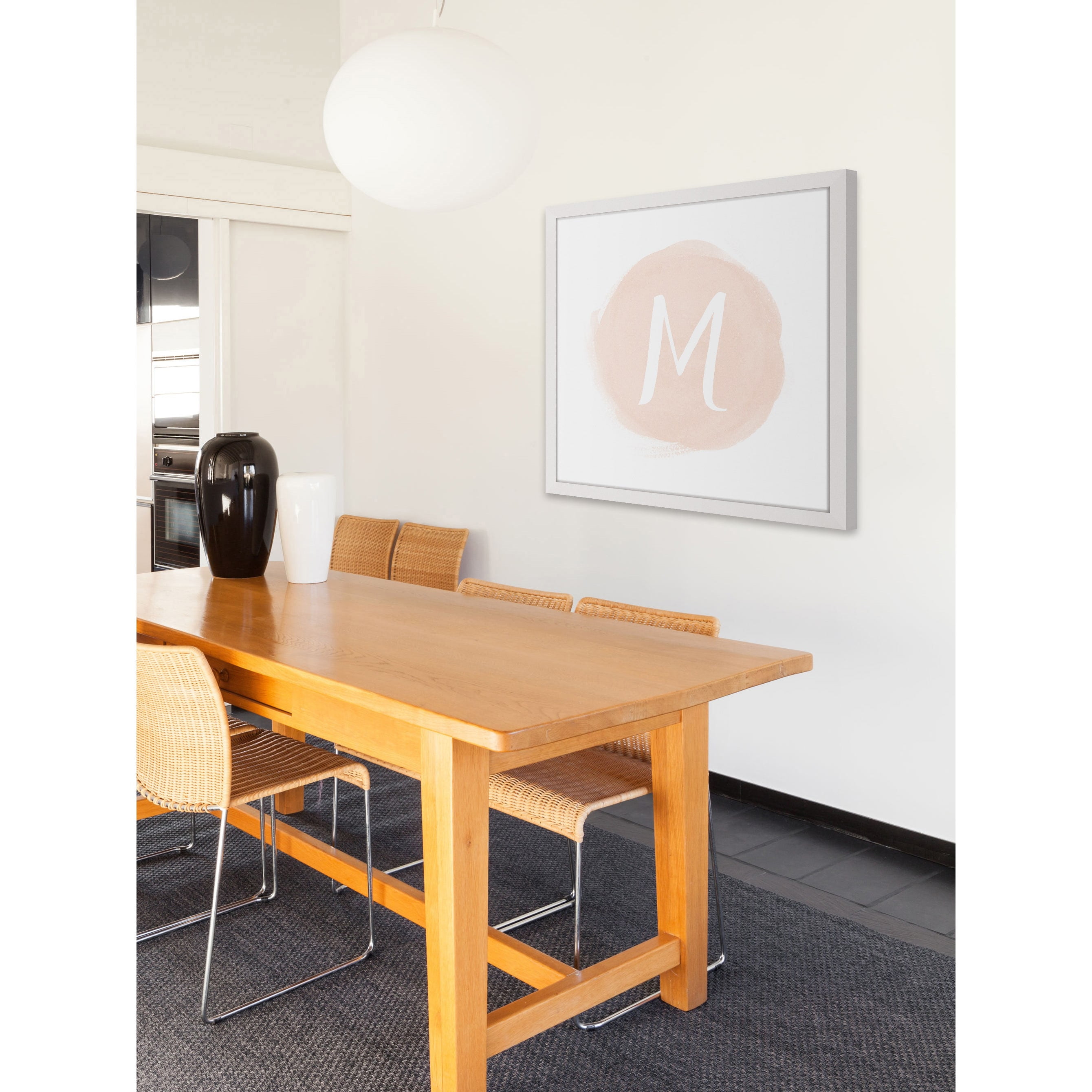 Marmont Hill "Watercolor Monogram" by Shayna Pitch Framed Painting Print