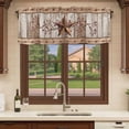 thumbnail image 6 of 2 Pack Valances for Window, Vintage Texas Star Wooden Short Curtains for Kitchen Bedroom Living Room, Farmhouse Berry Country Rod Pocket Small Window Treatment Valance Drapes 42 x 18 Inch, 6 of 8