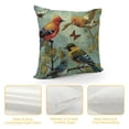 thumbnail image 4 of Fenyluxe Birds, Forest, Leaves Pillow Covers for Couch Sofa Indoor Outdoor Square Design Soft and Durable 1PC 24x24in, 4 of 5