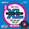 D'Addario EXL170-5TP Twin-Pack 5-String Bass Strings with Free T-Shirt