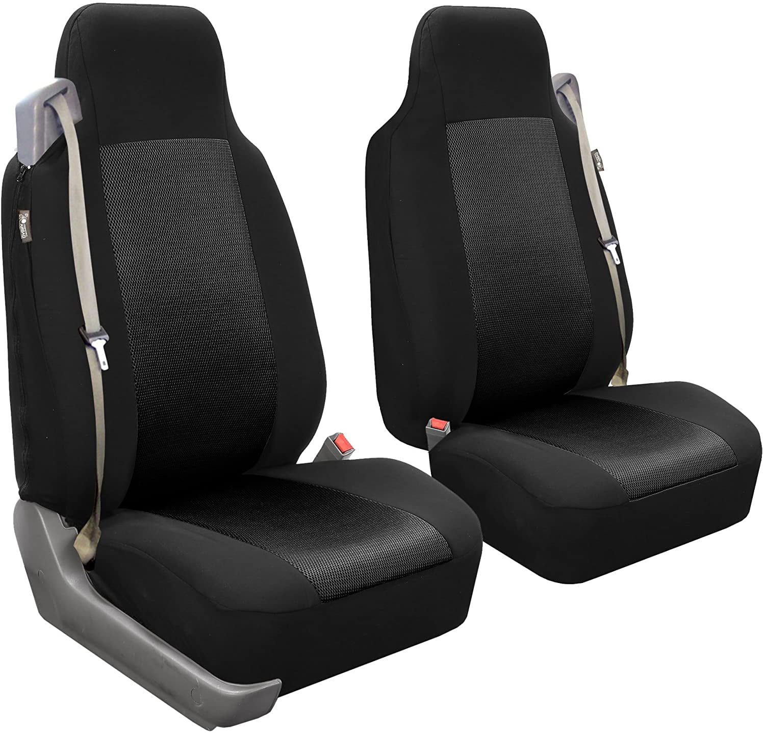 Car Seat Covers Front Set Black Cloth Car Seat Covers for Bucket