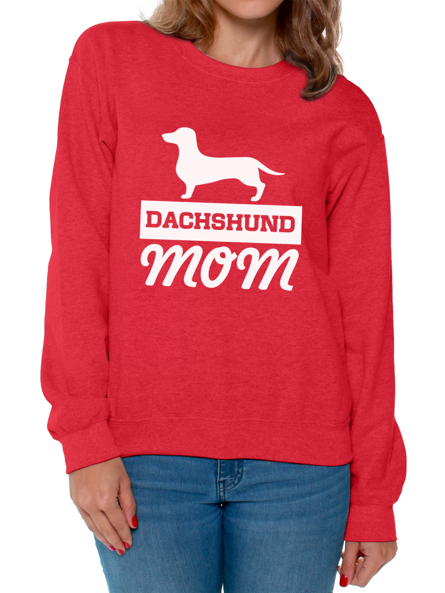 Dachshund Mom Dog Lover Crewneck Sweatshirts Dachsie Gift for Her 