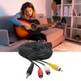 thumbnail image 2 of AOOOWER Flexible Length 3.5mm to 3RCA Converters Cord Ensures Minimal Signal Loss and Noise, 2 of 8