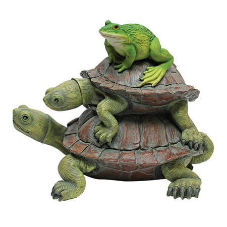 Design Toscano In Good Company, Frog and Turtles Statue