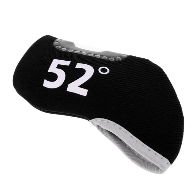 Manga del protector de la cubierta de la cubierta de la cabeza del Negro de 52 gra Sunnimix Cubierta de la cabeza del hierro del golf