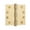 Brass, variant on Baldwin 1041.044.INRP 4" X 4" Solid Brass Square Corner Ball Bearing Mortise Hinge - Brass