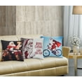 thumbnail image 6 of Violet Linen Seasonal Christmas Santa Claus Actions Pattern, Polyester, Super soft feel faux suede fabric, digital print, Santa Clau Wishes, White, 18 Inch by 18 Inch, Decorative Throw Pillow, 6 of 6