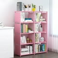 thumbnail image 6 of ANMINY 8 Cube Storage Shelf Bookcase, Plastic Open Back Vertical, Pink, 6 of 7