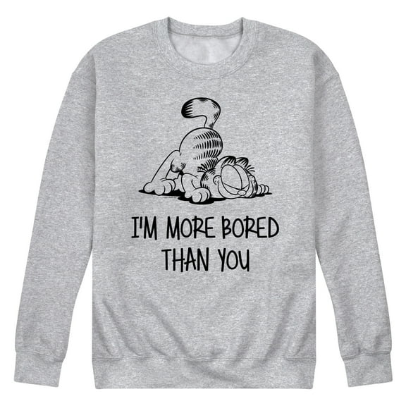 Garfield - More Bored Than You - Men's Crew Neck Fleece Pullover