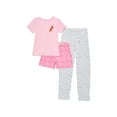 thumbnail image 2 of Catherne Malandrino Girls Short Sleeve Top, Pant and Shorts with Bonus Scrunchie 4-Piece Pajama Set, Sizes 4-16, 2 of 4
