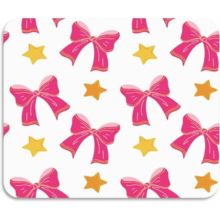 

Dish Drying Mat Cute Pink Bows and Stars 19.5x12inch Absorbent Coffee Mat Non-slip Rubber Backed Easy Clean Hide Stain Kitchen Pad for Kitchen Counter Coffee Bar Sink