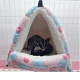 thumbnail image 5 of Rodent Sleeping Plush Small Hamster House Hammock Toy Bed House For Guinea Pig Rabbit Chinchilla Ferret, Pink S, 5 of 5
