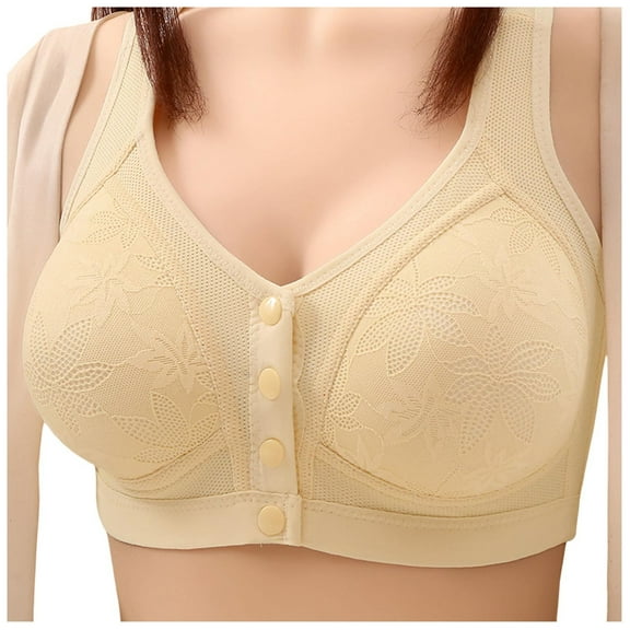 Lixiuxyad Sports Bra with Cups Women's Front Buttoned Large Sized Bra Vest Style Underwear Women's Bras Without Steel Rings