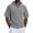 Gray, variant on Mens Gym Clothes Half Zip Elbow-Length Outdoor Cotton Tees for Men Loose Hooded Casual Solid Tops