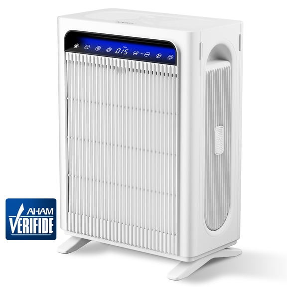 KNKA Pro Air Purifier, HEPA Air Purifier for Home Large Room up to 1695 Sq.ft/h – Double-Sided Filter for Pets Odor, Allergies, Dust, Smoke, with Air Quality Monitor, Ultra-Quiet