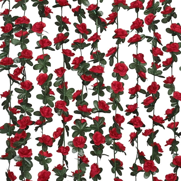 Guirnalda de flores en forma de enredadera MARTINE MALL, 12 hebras, 30 m, para dormitorio