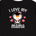 thumbnail image 4 of Inktastic I Love My Mama with Cute Penguin and Hearts Girls Long Sleeve Toddler T-Shirt, 4 of 5