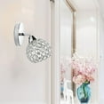 thumbnail image 3 of Lámpara de pared de cristal decorativa de moderno, de lámpara de pared de cabecera para decoración para hogar, plateado, bombilla de, 3 of 7