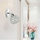 thumbnail image 3 of Lámpara de pared de cristal decorativa de moderno, de lámpara de pared de cabecera para decoración para hogar, plateado, bombilla de, 3 of 7