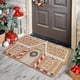 thumbnail image 5 of Injueey Felpudo navideño suave, lavable, con forma de casa de jengibre, para puerta, encogible, antideslizante, con diseño de pan de Decoración del hogar 50*80 cm, 5 of 6