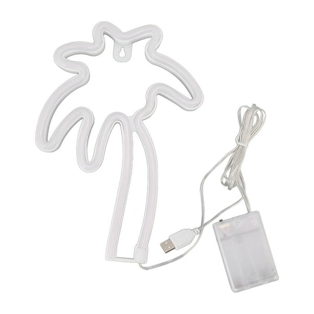 Lámpara LED de árbol de coco, lámpara LED de neón, lámpara decorativa de pared de coco, letrero de neón de árbol de coco diseñado a medida