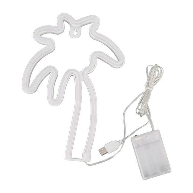 Lámpara LED de árbol de coco, lámpara LED de neón, lámpara decorativa de pared de coco, letrero de neón de árbol de coco diseñado a medida