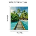 thumbnail image 2 of Shiartex Beach Canvas Wall Art for Corridor, Bridge to Tropical Island Picture with Blue Sky, Modern Relax Prints Artwork Aisle Decor (Waterproof, Bracket Mounted Ready to Hang) 16x20 in/12x16 in, 2 of 5