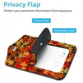 thumbnail image 3 of Square 2Pack PU Leather Japanese Maple Pattern Cruise Luggage Tag with Privacy Cover and Stainless Steel Ring - Suitable for Travel Handbags Backpacks Luggage Tags, 3 of 6