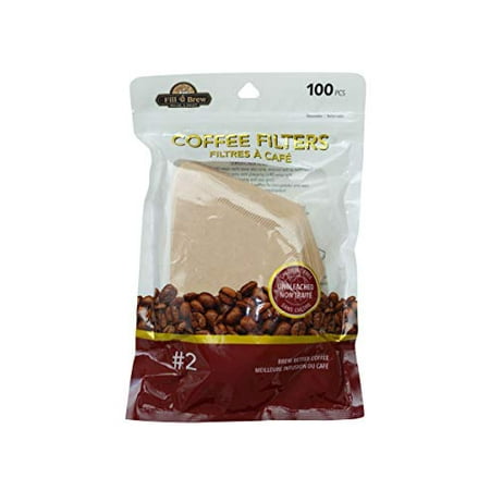 

Jacent Fill N Brew Disposable #2 Coffee Filters Cone Shape - 100 Count per Pack 1 Pack