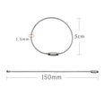 thumbnail image 2 of Hongkaii 12 Pcs Wire Keychains Stainless Steel Wire Rope Key Ring Multi Purpose Wire Buckle Rope Loop Coil XY71-1011, 2 of 6
