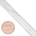 thumbnail image 3 of 9.6mm Large Solid .925 Sterling Silver Flat Herringbone Chain Necklace, 30 inches + Gift Box, 3 of 6
