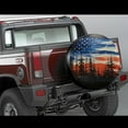 thumbnail image 2 of I Go Where I'm Towed American Flag Spare Tire Cover Waterproof Dust-Proof Universal 15 Inch Wheel Camper Spare Tire Cover Fit for RV Trailer Truck Jeep SUV Rav4 Motorhome Travel Trailer Accessories, 2 of 10