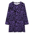 thumbnail image 2 of Purple Cow Pattern Loose Dress Evening Dress Summer Dresses for Women Luxury Dress Long Sleeved Dress, 2 of 4