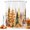 Terracotta, Mustard, Olive, Amber, variant on Shower Curtains for Bathroom-36"x72",Nature Watercolor Autumn Forest Waterproof Bath Curtain Grommet Shower Curtain Set with Hooks