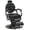All Black, variant on BarberPub Heavy Duty Barber Chair with Headrest, All Purpose Antique Hydraulic Reclining Salon Chair, White with Gold Frame