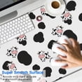 thumbnail image 2 of Long Mouse Pads for Desk,White Cow Black Spot Pattern Desk Mats on Top Of Desks, Desk Mouse Pad Extra Large with 3mm Non-Slip Base and Stitched Edge for Gaming,Office,Work,Home 47.3"x23.6", 2 of 6