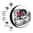 thumbnail image 5 of XMXY Black White Silhouette Car Spare Tire Cover，Universal Waterproof Cover for Jeep RV Tire Wheel Protection 15 inch, 5 of 8