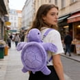 thumbnail image 5 of Mochila de tortuga para niñas. Mochila de tortuga monísima para viajes en familia, uso diario, festivales, actividades al aire libre, cumpleaños, colegio, niñas y niños, 5 of 5