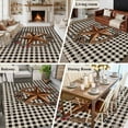 thumbnail image 6 of Farmhouse Country Area&nbsp;Rug 5x8ft Star Bless This Home Black Buffalo Plaid Non-Slip&nbsp;Washable Square&nbsp;Rugs Soft Felt Indoor Floor Mat for Bedroom Kitchen Living Room Bathroom, 6 of 9