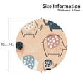 thumbnail image 3 of Balery 6 Pcs Cute Ink Drawn Elephantsleather Coasters Set, Drink Table Cup Coasters For Living Room Kitchen Coffee Decor, 3 of 9
