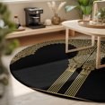thumbnail image 3 of Round Rugs 6Ft, Boho Archway Round Area Rug Washable Indoor Throw Carpet, Vintage Ethnic Architecture Floral Symmetrical Soft Non Slip Circle Rug for Office Cabinet Home Decor Aesthetic, 3 of 8