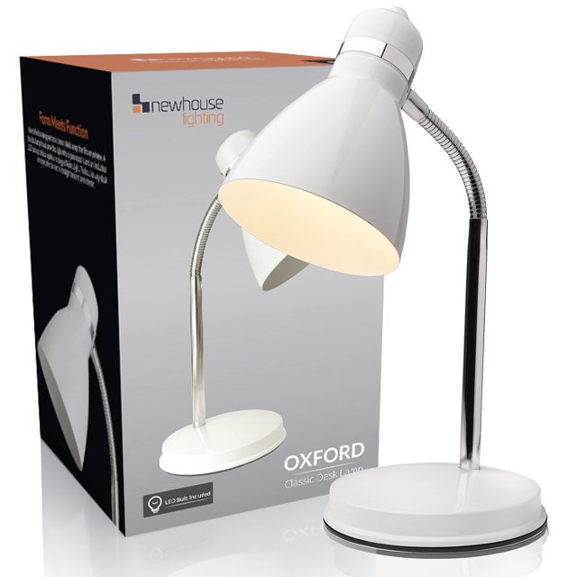 Lámpara de escritorio Newhouse Lighting Oxford White Metal LED 6W