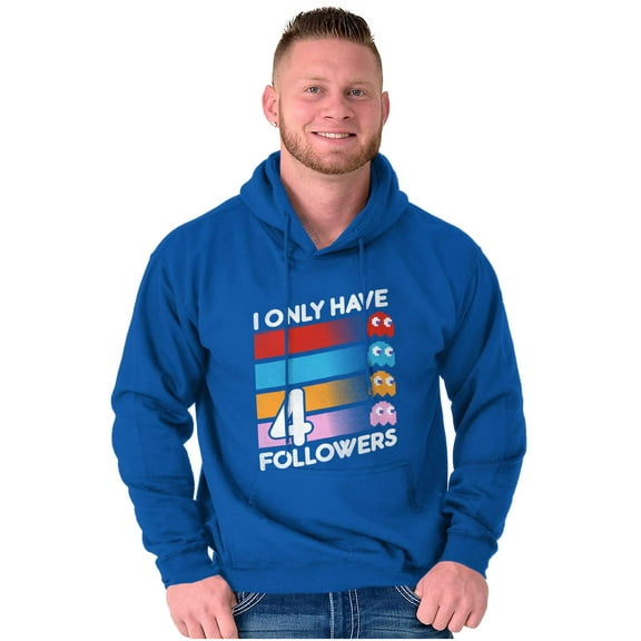 PACMAN 4 Followers Social Media Joke Hoodie Sweatshirt Women Men Brisco Brands M