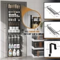 thumbnail image 3 of Home-Complete 9-Tier Over the Door Organizer with Adjustable Shelves, Black, 3 of 9